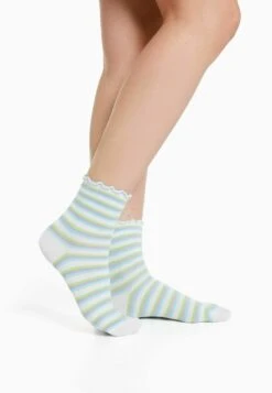 BERSHKA PACK OF 3 EMBROIDERED - Socken - Evergreen