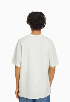 BERSHKA SHORT SLEEVE - T-Shirt Print - White -Bershka Verkaufsgeschäft 2c69b997530944118270472c86a4aab2