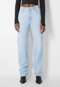 BERSHKA Jeans Straight Leg - Light Blue