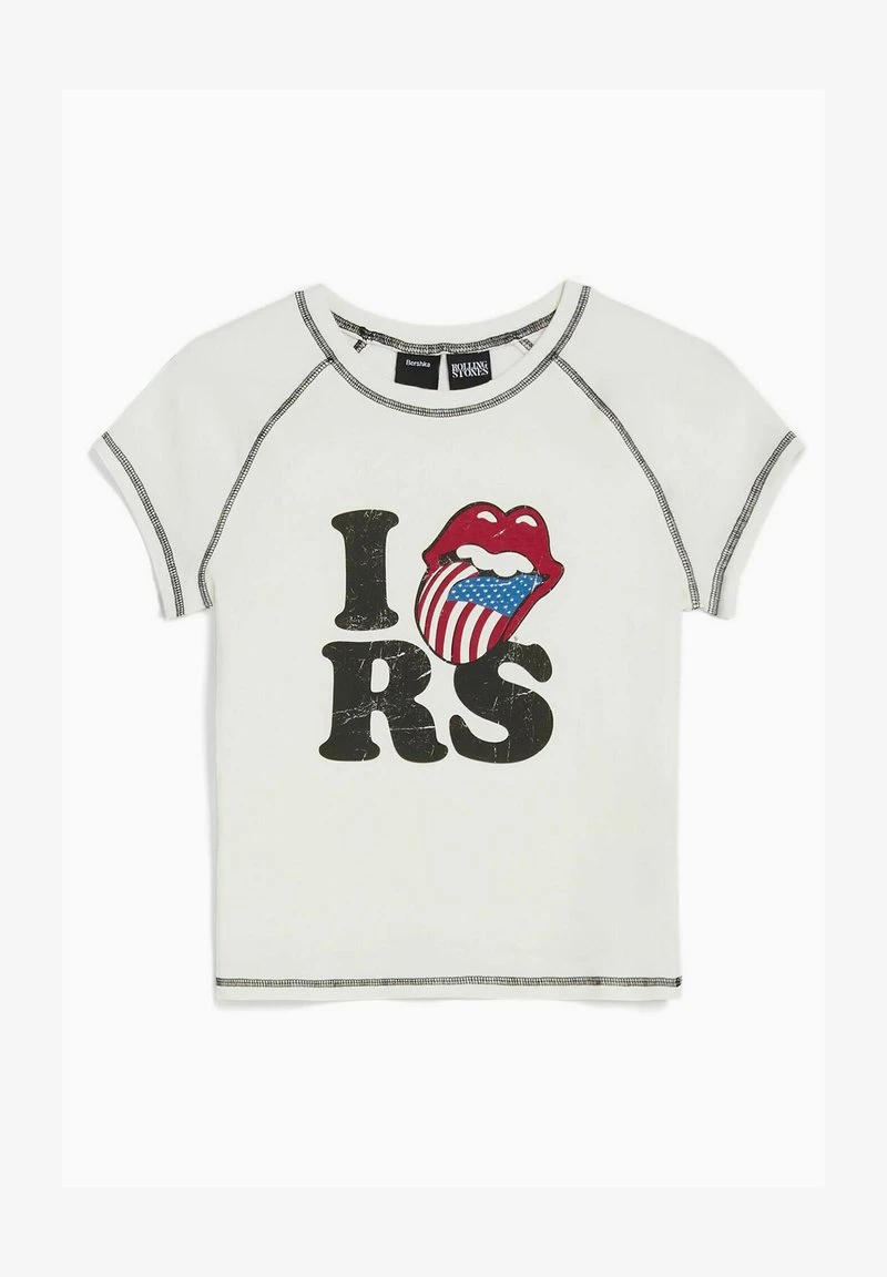 BERSHKA SHORT SLEEVE PRINT - ROLLING STONES - T-Shirt Print - Beige 8 BERSHKA SHORT SLEEVE PRINT - ROLLING STONES - T-Shirt Print - Beige – Bild 6