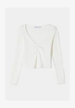 BERSHKA GATHERED V-NECK - Langarmshirt - White 12 BERSHKA GATHERED V-NECK - Langarmshirt - White -Bershka Verkaufsgeschäft 300f2fc7189b461a9ed1281751a40f8f