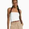 BERSHKA PAPERBAG - Jeans Shorts - Camel -Bershka Verkaufsgeschäft 31f1d09c784b49998185ae76ee827672