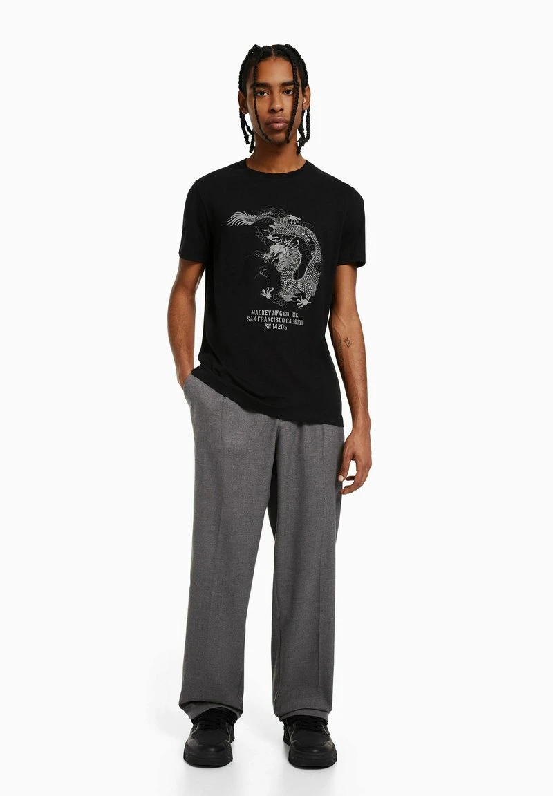 BERSHKA ASIATIC - T-Shirt Print - Black 4 BERSHKA ASIATIC - T-Shirt Print - Black – Bild 2