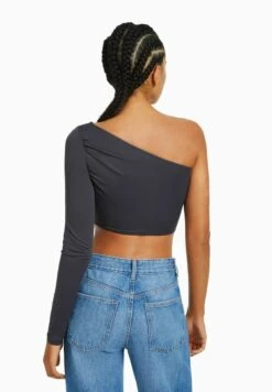 BERSHKA ASYMMETRIC - Langarmshirt - Dark Grey 10 BERSHKA ASYMMETRIC - Langarmshirt - Dark Grey -Bershka Verkaufsgeschäft 333392824c844887a15e813cd0d361a8