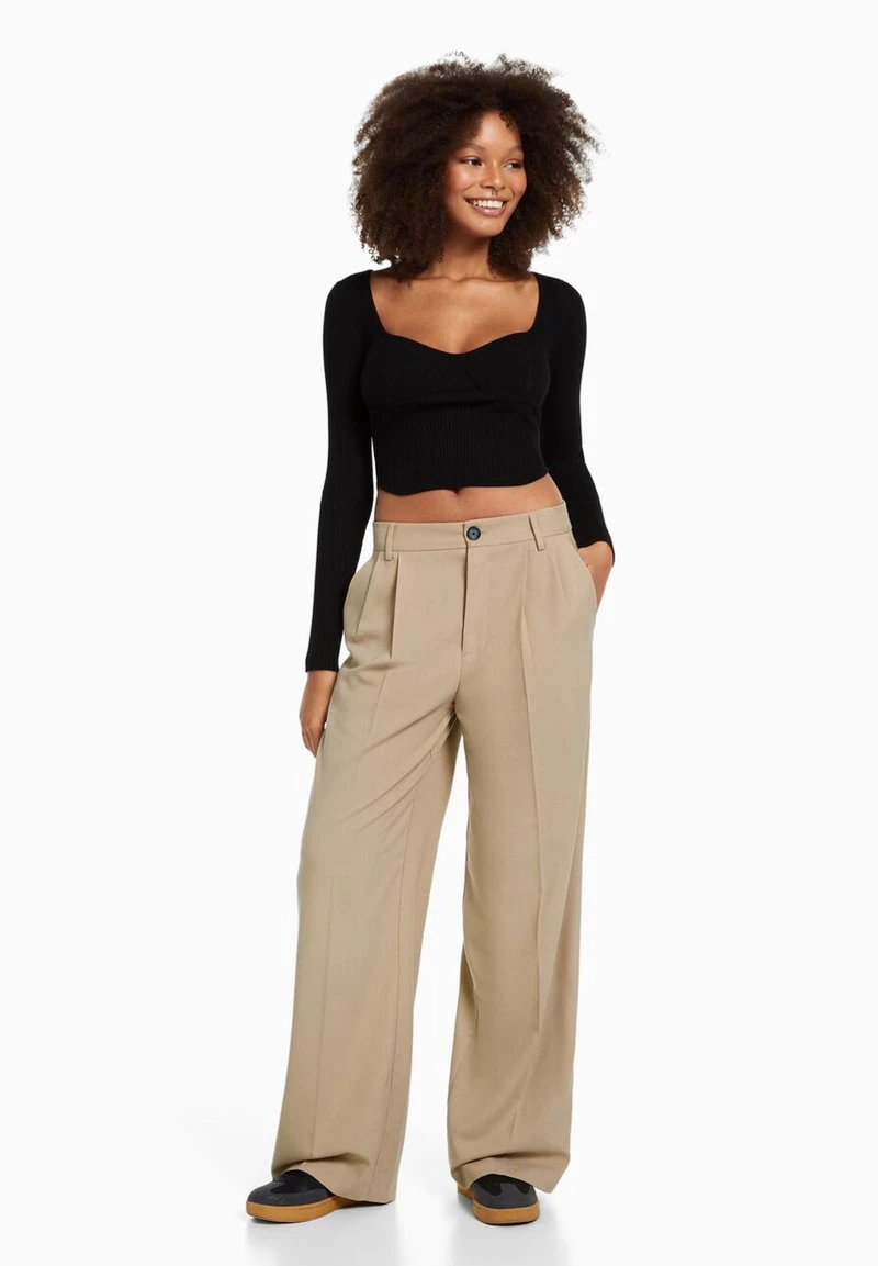 BERSHKA DAD FIT - Stoffhose - Camel 4 BERSHKA DAD FIT - Stoffhose - Camel – Bild 2