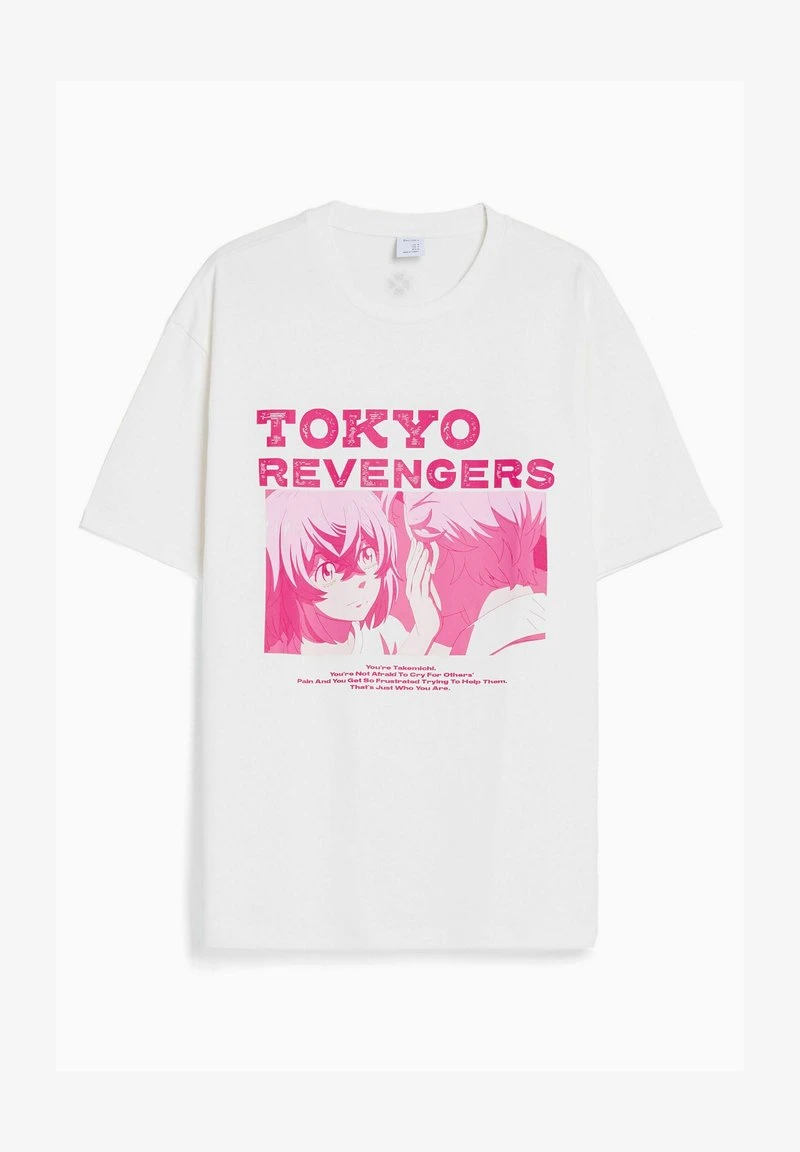 BERSHKA SHORT SLEEVE BOXY FIT - T-Shirt Print - Off White 7 BERSHKA SHORT SLEEVE BOXY FIT - T-Shirt Print - Off White – Bild 5