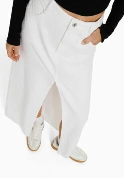 BERSHKA WITH FRONT SLIT - Maxirock - Offwhite 11 BERSHKA WITH FRONT SLIT - Maxirock - Offwhite -Bershka Verkaufsgeschäft 34a56ef1e4644a1f89800542788cbba1