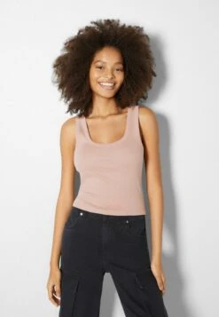 BERSHKA SLEEVELESS - Top - Pink