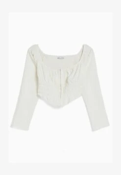 BERSHKA LONG SLEEVE TEXTURED OFF-THE-SHOULDER - Bluse - Beige -Bershka Verkaufsgeschäft 34ce0f13b48e4750ad31bbc3e2a87a3b