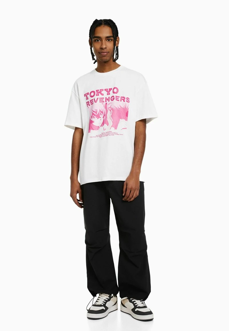 BERSHKA SHORT SLEEVE BOXY FIT - T-Shirt Print - Off White 4 BERSHKA SHORT SLEEVE BOXY FIT - T-Shirt Print - Off White – Bild 2