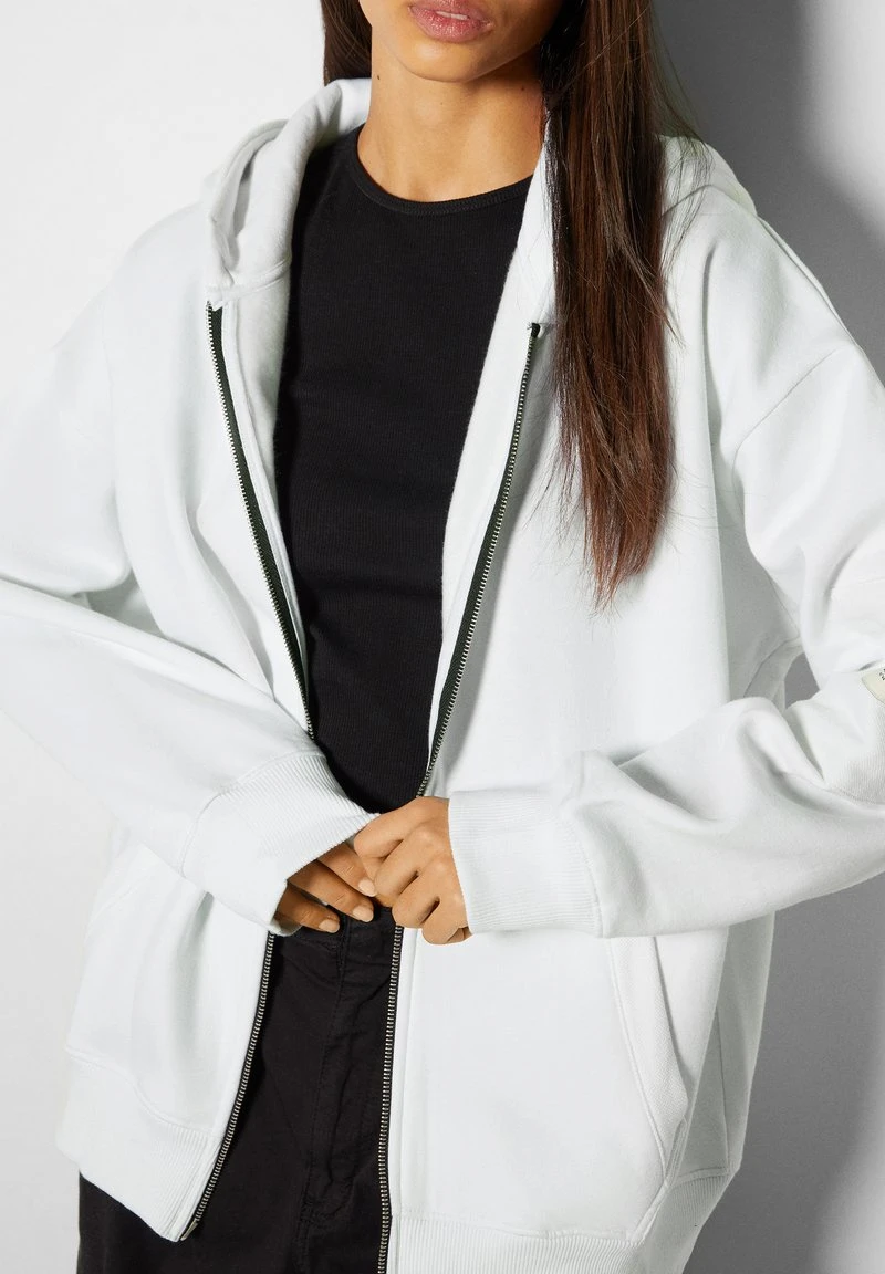 BERSHKA Sweatjacke - White 7 BERSHKA Sweatjacke - White – Bild 5
