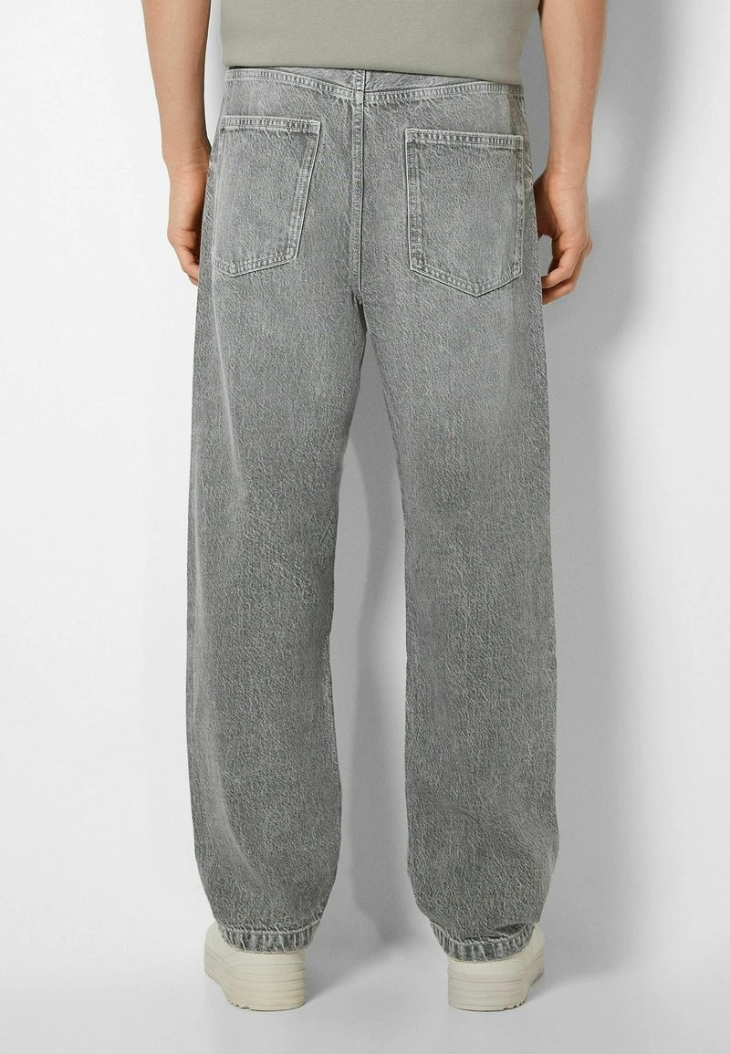 BERSHKA COLOURED-BAGGY - Jeans Straight Leg - Mottled Light Grey 4 BERSHKA COLOURED-BAGGY - Jeans Straight Leg - Mottled Light Grey – Bild 2
