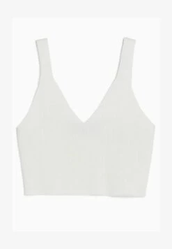 BERSHKA V-NECK - Top - Beige -Bershka Verkaufsgeschäft 366b6fbd717a4f3fa02d6b89cc68a657