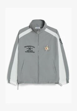 BERSHKA CONTRAST - Leichte Jacke - Grey -Bershka Verkaufsgeschäft 36b23969d6994c488a386b84fcee454b