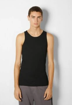 BERSHKA STRAPPY - Top - Black