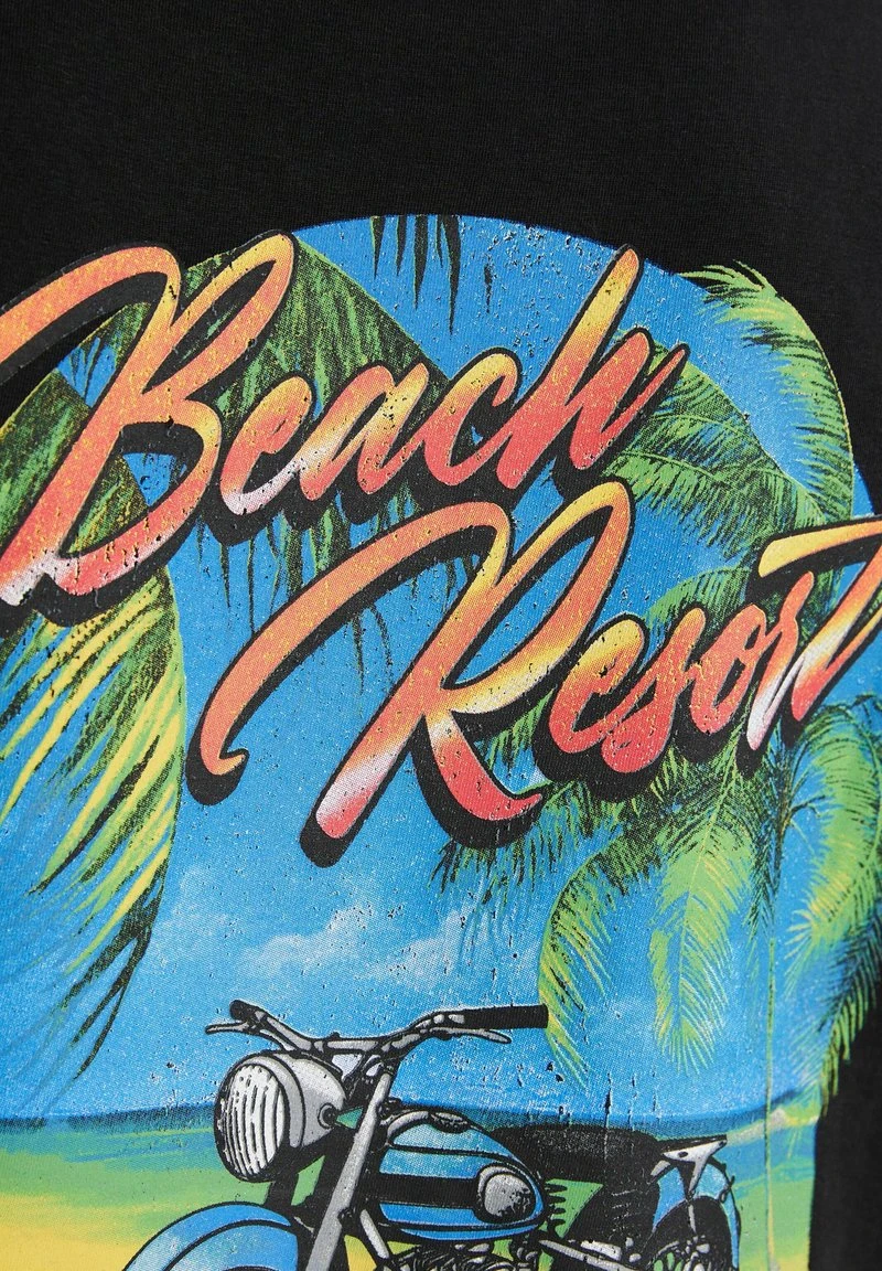 BERSHKA SHORT SLEEVE BOXY FADED PATCH - T-Shirt Print - Black 7 BERSHKA SHORT SLEEVE BOXY FADED PATCH - T-Shirt Print - Black – Bild 5