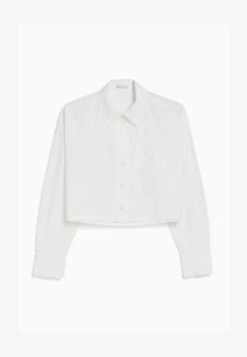 BERSHKA CROPPED - Hemdbluse - Off-white -Bershka Verkaufsgeschäft 39254c00e6ce4dd4b786d49db85553aa