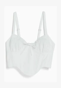 BERSHKA CROPPED WITH STRAPS - CORSET - Top - Off White -Bershka Verkaufsgeschäft 3a09c83813e44e999cd65e53aa2c8740