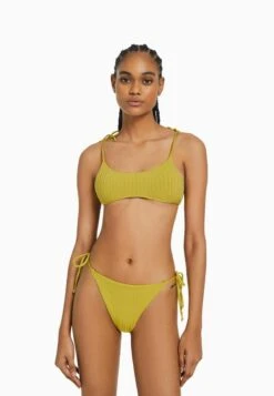 BERSHKA WIDE - Bikini-Hose - Green