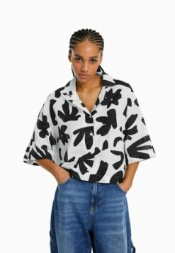 BERSHKA RUSTIC WITH KIMONO EFFECT - Hemdbluse - Light Pink