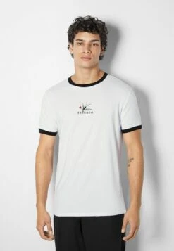 BERSHKA REGULAR FIT SHORT SLEEVE PRINT - T-Shirt Print - Pink