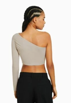 BERSHKA ASYMMETRIC - Langarmshirt - Sand 10 BERSHKA ASYMMETRIC - Langarmshirt - Sand -Bershka Verkaufsgeschäft 3ebe3ddf0b11406eb5af4e53835ebe07