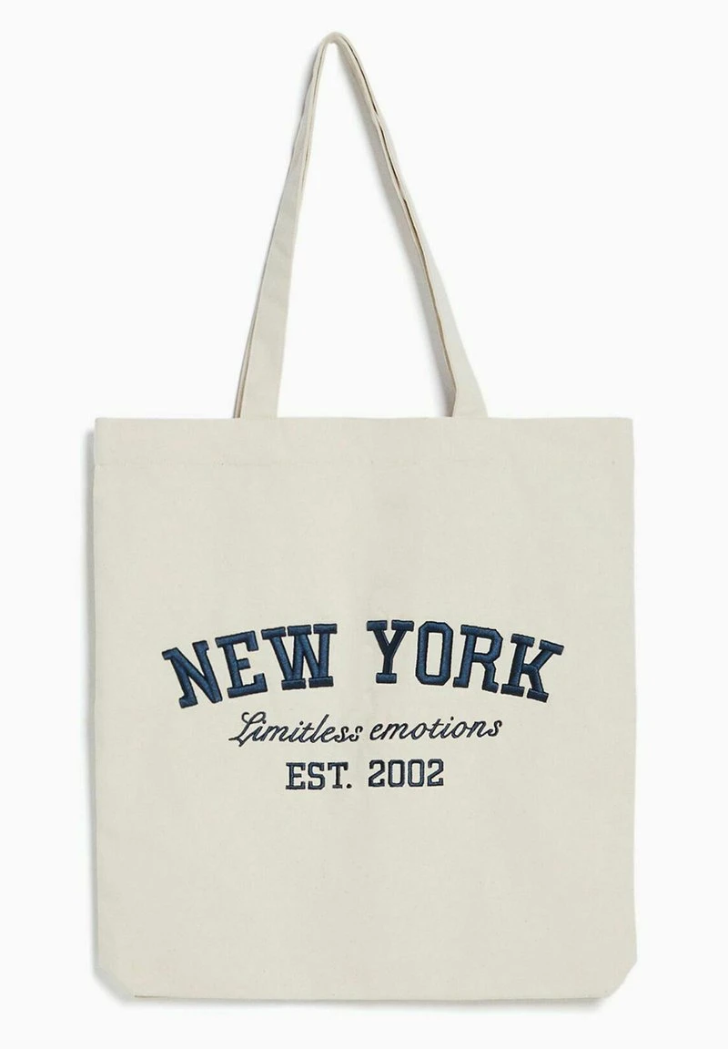 BERSHKA PRINTED CANVAS - Shopping Bag - Beige 8 BERSHKA PRINTED CANVAS - Shopping Bag - Beige – Bild 6