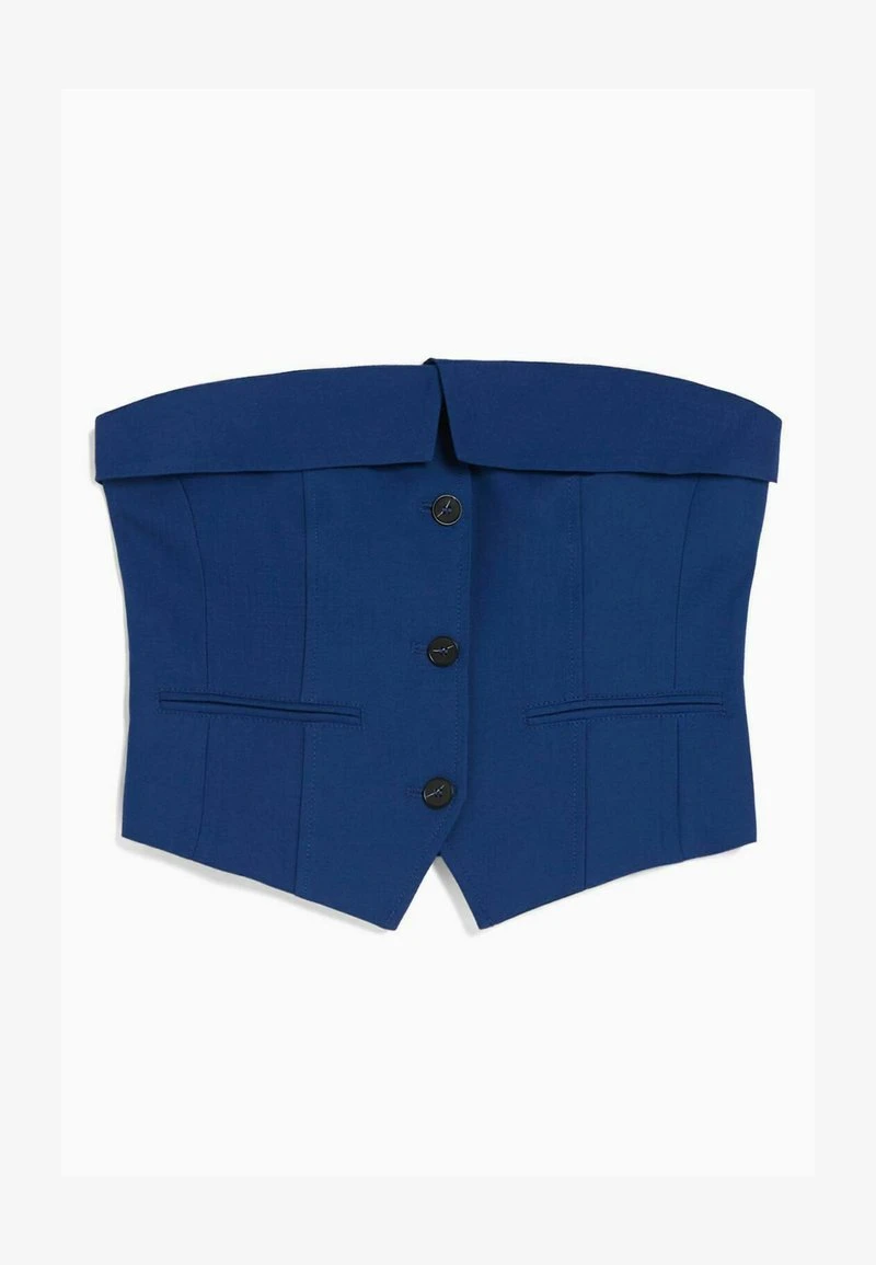 BERSHKA TAILORED WITH EXPOSED SHOULDERS CORSET - Weste - Blue 7 BERSHKA TAILORED WITH EXPOSED SHOULDERS CORSET - Weste - Blue – Bild 5