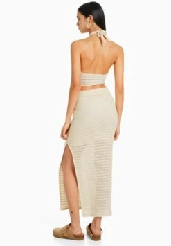 BERSHKA RUSTIC - Maxirock - Beige -Bershka Verkaufsgeschäft 412ae9485ee64ef9b00036d681cc24a3