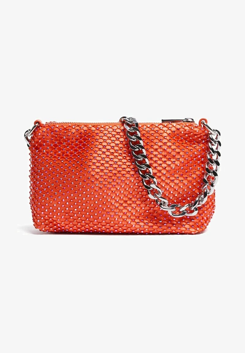 BERSHKA MESH CHAIN STRAP - Handtasche - Orange 5 BERSHKA MESH CHAIN STRAP - Handtasche - Orange – Bild 3