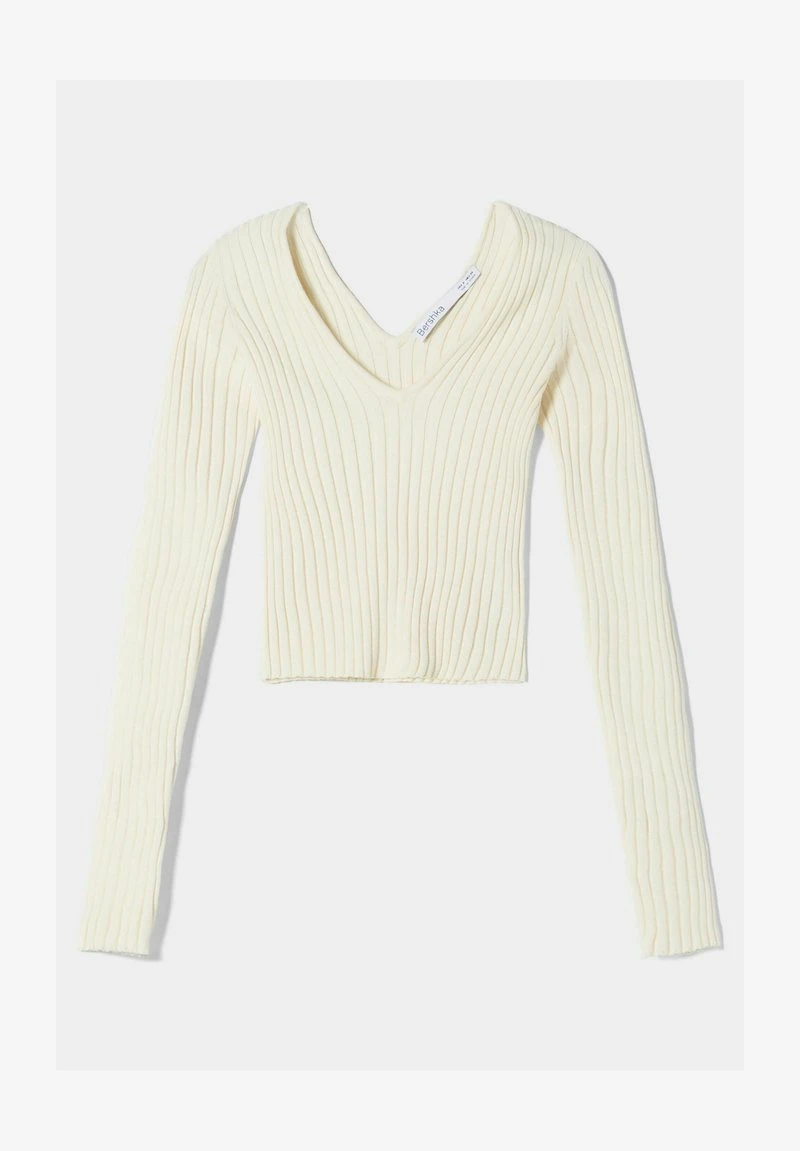 BERSHKA Strickpullover - Beige 7 BERSHKA Strickpullover - Beige – Bild 5