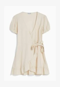 BERSHKA SHORT SLEEVES WITH RUFFLES - Freizeitkleid - Beige 12 BERSHKA SHORT SLEEVES WITH RUFFLES - Freizeitkleid - Beige -Bershka Verkaufsgeschäft 42e3a0ec35e34eadb89b68ca14f49155