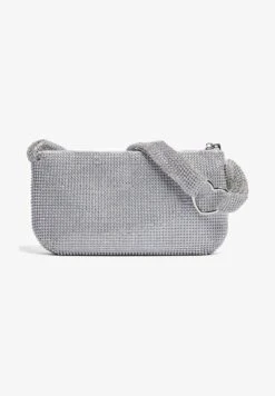 BERSHKA RHINESTONE - Handtasche - Silver Coloured -Bershka Verkaufsgeschäft 4305b6c03ed04ed39956112e5817c11e