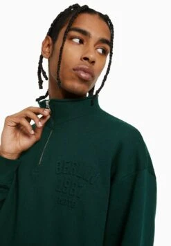BERSHKA HIGH NECK ZIP-UP - Sweatshirt - Dark Green 11 BERSHKA HIGH NECK ZIP-UP - Sweatshirt - Dark Green -Bershka Verkaufsgeschäft 4307c66a33e34e83bca8372291a973b2