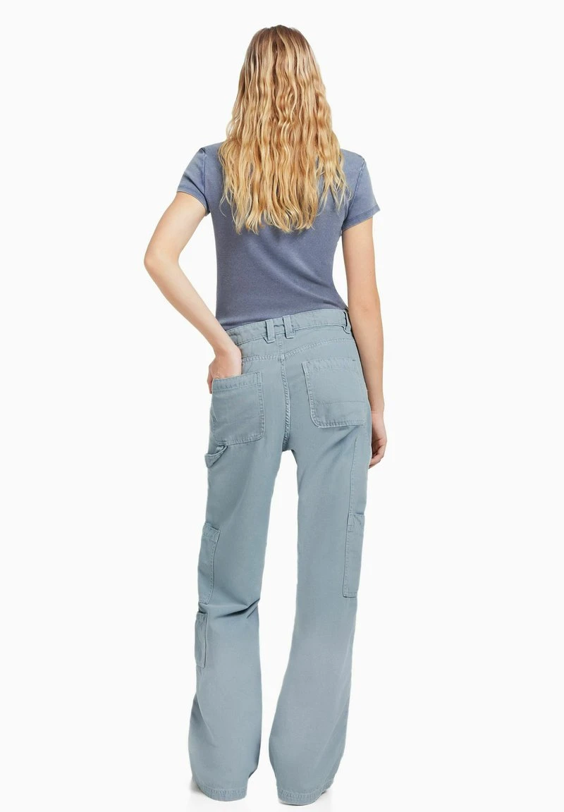 BERSHKA RELAXED FIT CARPENTER - Cargohose - Light Blue 4 BERSHKA RELAXED FIT CARPENTER - Cargohose - Light Blue – Bild 2