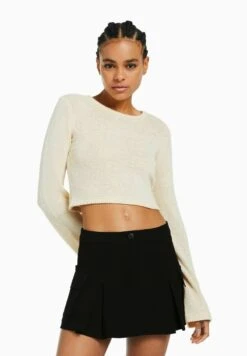 BERSHKA TAILORED WITH POCKETS - Minirock - Black