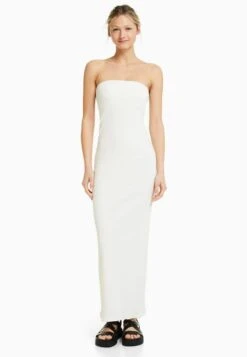 BERSHKA LONG - Maxikleid - White