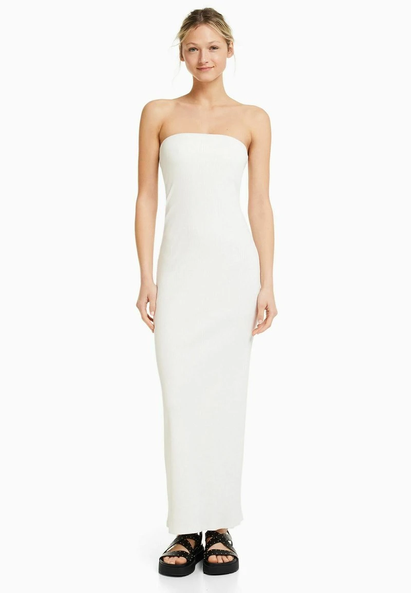 BERSHKA LONG - Maxikleid - White 3 BERSHKA LONG - Maxikleid - White