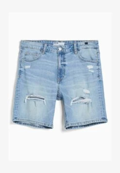 BERSHKA RIPPED - BERMUDA - Jeans Shorts - Light Blue Denim -Bershka Verkaufsgeschäft 485d11af9b8d49228e315551d2448c03