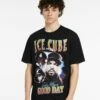BERSHKA BOXY FIT SHORT SLEEVE WITH ICE CUBE - T-Shirt Print - Black -Bershka Verkaufsgeschäft 497397815eec419aad036f0c0ae0d105