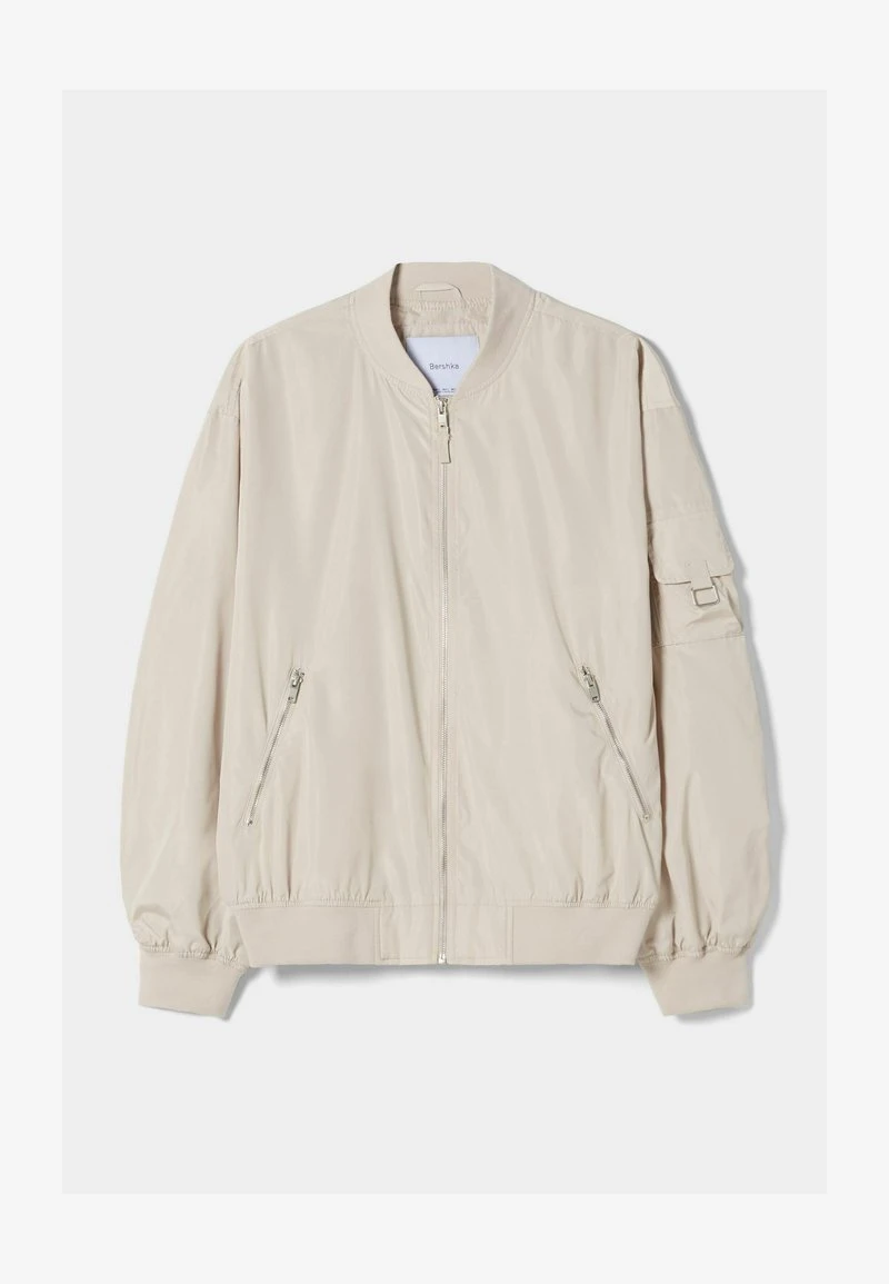 BERSHKA LIGHTWEIGHT - Bomberjacke - White 7 BERSHKA LIGHTWEIGHT - Bomberjacke - White – Bild 5