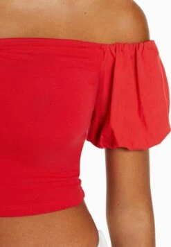 BERSHKA SHORT SLEEVE POPLIN - Bluse - Red 11 BERSHKA SHORT SLEEVE POPLIN - Bluse - Red -Bershka Verkaufsgeschäft 4a033d1d91f046baa2e83e5dddec52cd