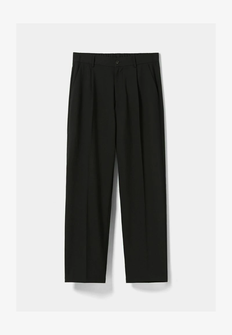 BERSHKA TAILORED WIDE-FIT - Stoffhose - Black 7 BERSHKA TAILORED WIDE-FIT - Stoffhose - Black – Bild 5