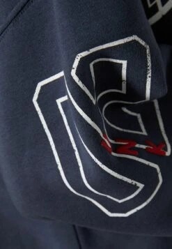 BERSHKA PRINTED - Kapuzenpullover - Dark Blue -Bershka Verkaufsgeschäft 4aaf3b24a5ae4910ab734e01c52c4dc9