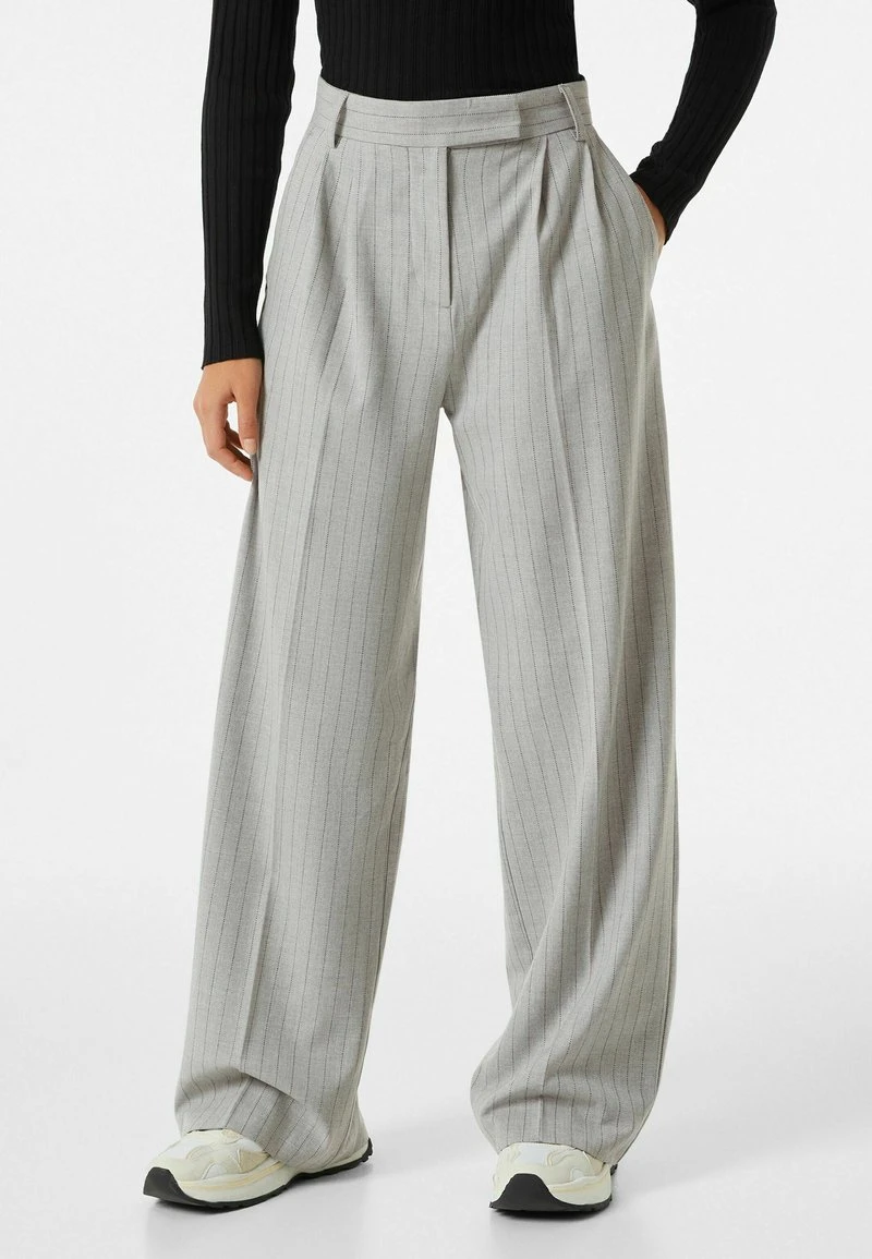 BERSHKA DAD FIT - Stoffhose - Grey 3 BERSHKA DAD FIT - Stoffhose - Grey