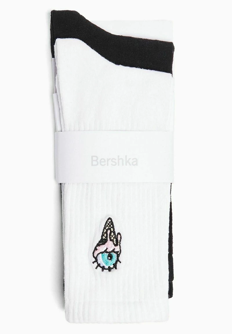 BERSHKA PACK OF 2 EMBROIDERED - Socken - Off White 8 BERSHKA PACK OF 2 EMBROIDERED - Socken - Off White – Bild 6