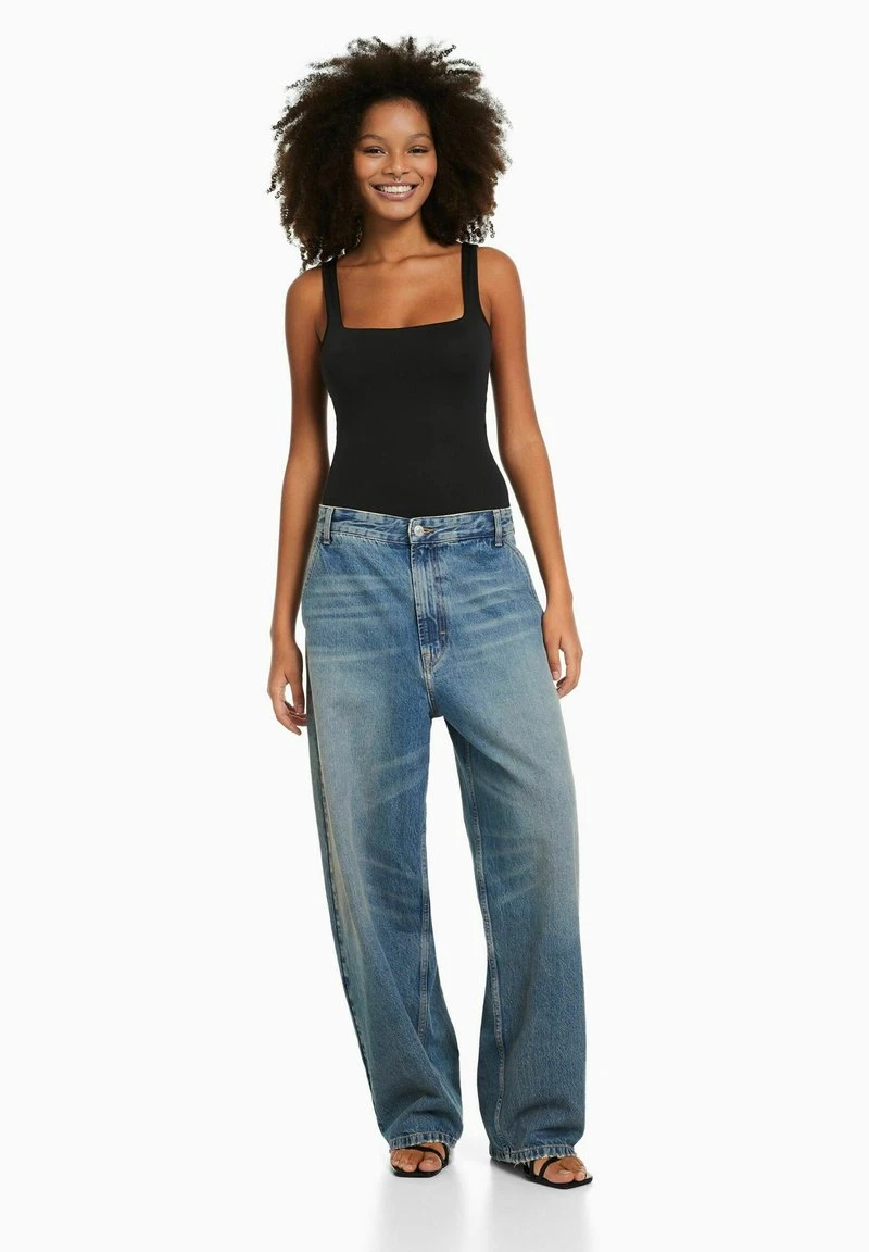 BERSHKA MONOCHROME STRAPPY - Top - Black 4 BERSHKA MONOCHROME STRAPPY - Top - Black – Bild 2