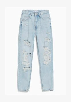 BERSHKA RIPPED MOM - Jeans Straight Leg - Light Blue Denim 11 BERSHKA RIPPED MOM - Jeans Straight Leg - Light Blue Denim -Bershka Verkaufsgeschäft 4cb1d48e0cbe4deb8de2ea96c282310e