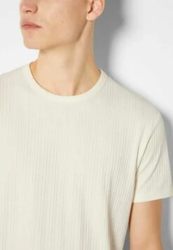 BERSHKA MUSCLE FIT SHORT SLEEVE - T-Shirt Basic - White -Bershka Verkaufsgeschäft 4cc53452a3654ed6a46079ea64034b29