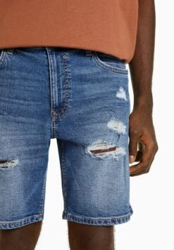 BERSHKA RIPPED - BERMUDA - Jeans Shorts - Dark Blue 11 BERSHKA RIPPED - BERMUDA - Jeans Shorts - Dark Blue -Bershka Verkaufsgeschäft 4cdbf415897e4cea988e86748c2b91ed